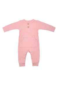 BABY RIBBED PLAYSUIT WITH POCKETS