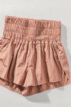 LAINEY ELASTIC QUILTED WAISTBAND ACTIVE SHORT PANTS - CLAY
