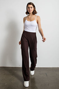 BUTTER STRAIGHT LEG CARGO PANTS - FRENCH PRESS