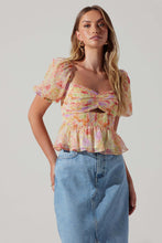 ARLET TOP - YELLOW MULTI FLORAL