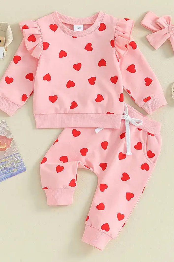 BABY RED HEARTS SET