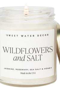WILDFLOWERS AND SALT CANDLE