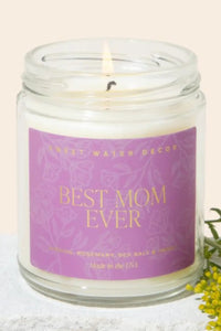 BEST MOM EVER PURPLE CANDLE
