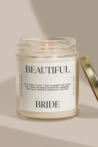 BEAUTIFUL BRIDE QUOTE CANDLE