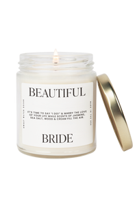 BEAUTIFUL BRIDE QUOTE CANDLE