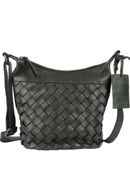 OLIVE WOVEN CROSSBODY