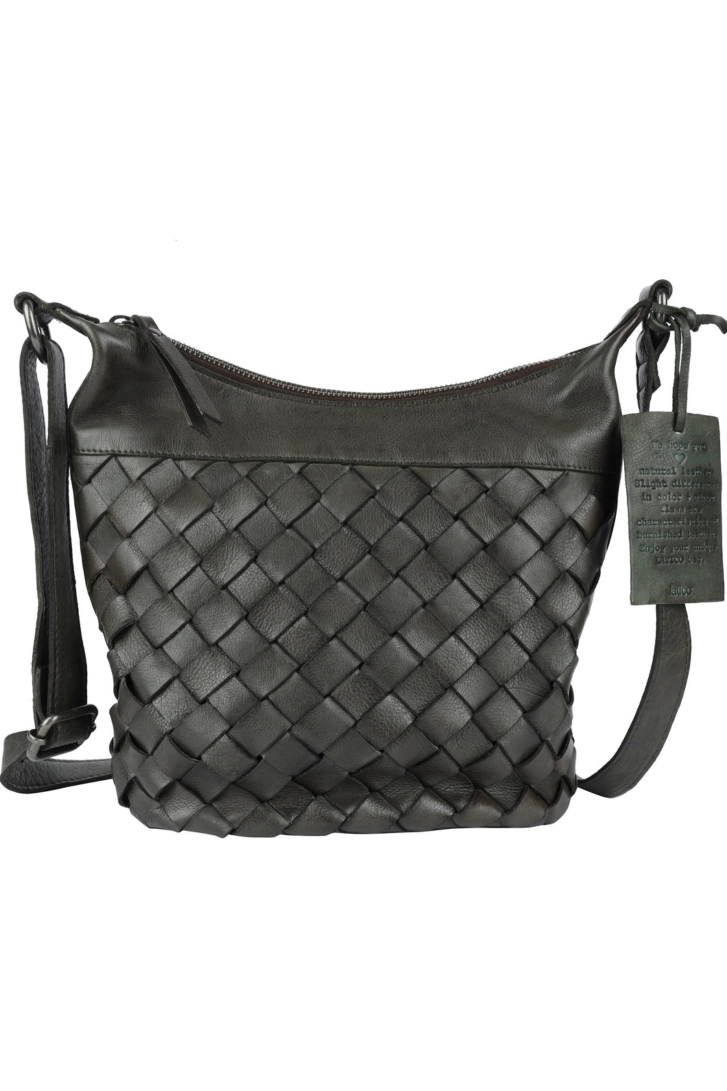 OLIVE WOVEN CROSSBODY