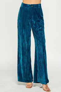 MILLIE CRINKLED VELVET PANTS