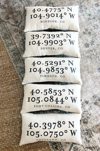 CUSTOM LATITUDE & LONGITUDE PILLOWS