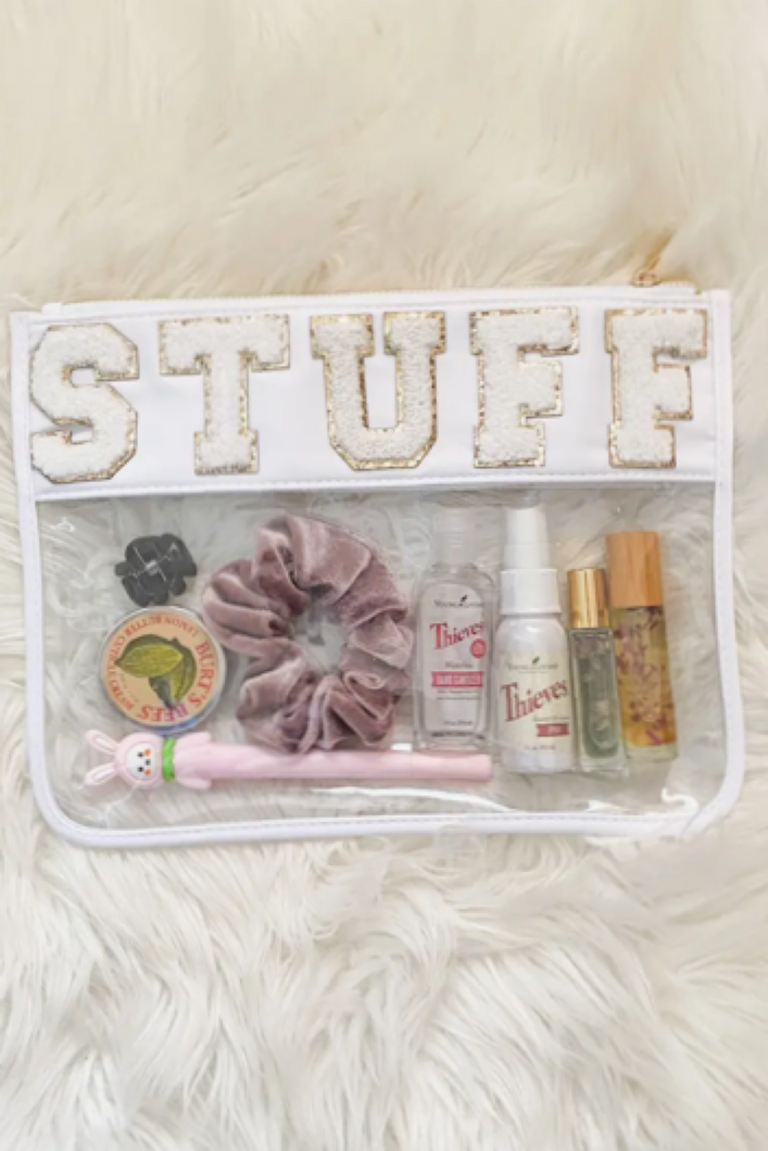 CUSTOMIZABLE CLEAR ZIPPER MAKEUP BAG