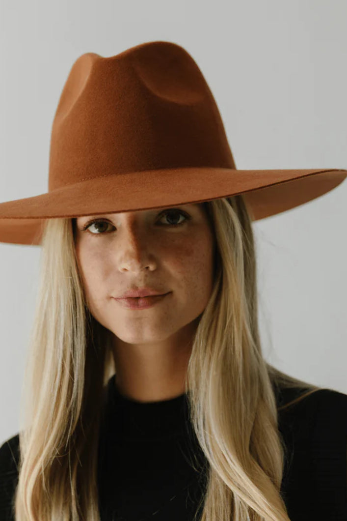 EMMA WIDE BRIM TERRACOTTA